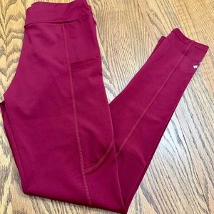 TL full-length burgundy leggings with pockets